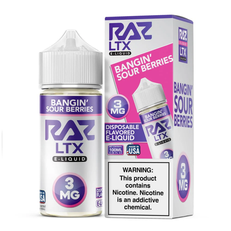 100ml Bangin' Sour Berries by Raz LTX Liquids